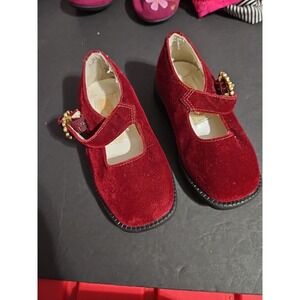 Size 5.5 Okie Dokie Velvet Mary Janes